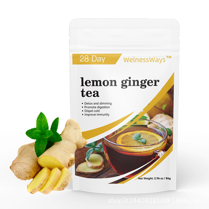 Whitening Freckle Detox Lemon Ginger Tea Solid Drinks Lemon Ginger tea