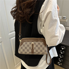 跨境爆款单肩斜挎包休闲女包撞色外贸高级感女士小拎包单肩斜款包