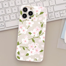 亚马逊爆款小白花适用iphone17pm苹果16文艺15果冻手机壳工厂直销