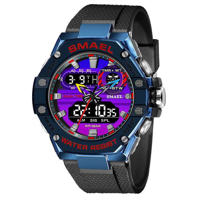 Smalla smael deportes reloj electrónico personalidad juvenil tendencia reloj calendario semana calendario luminoso 8066