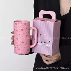 趣皿卡通陶瓷杯少女心马克杯可爱咖啡杯情侣水杯高颜值早餐牛奶杯