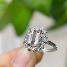 ��ȻĦ��ʯ��ָɫ�ʪ���S925�y�僰׽�ɫ����ʯ7*9mm