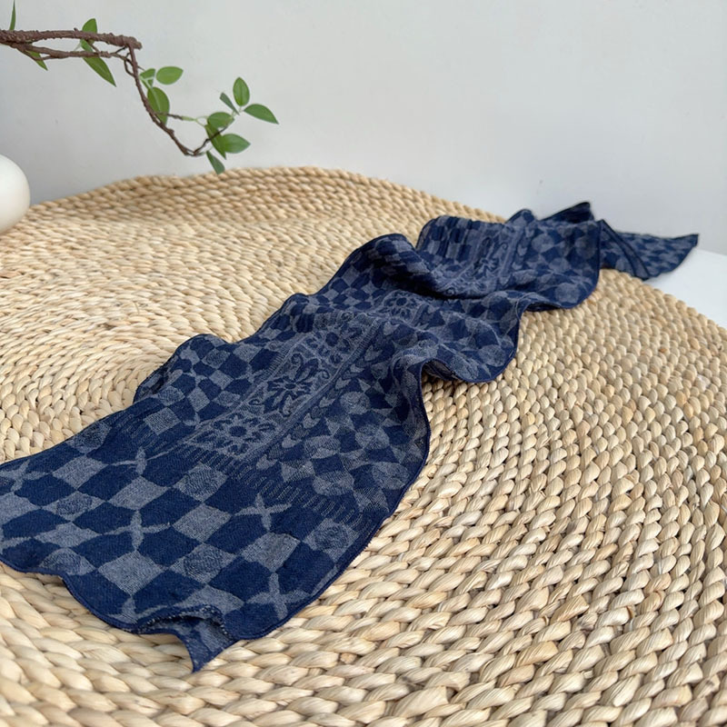 체크무늬 세로절 18*180cm 폴리에스터 모달