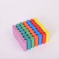 木质儿童早教蒙氏形状认识颜色分类配对七彩圆柱条益智玩具