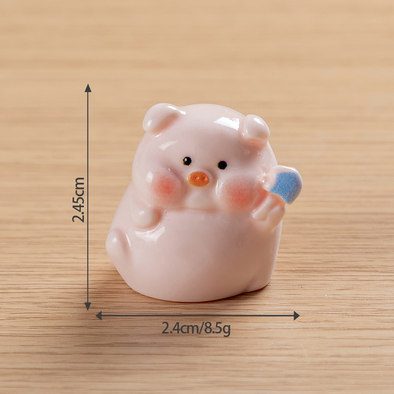 卡通树脂小猪猪盲盒公仔萌粒 diy饰品配件挂件车载桌面小摆件|undefined