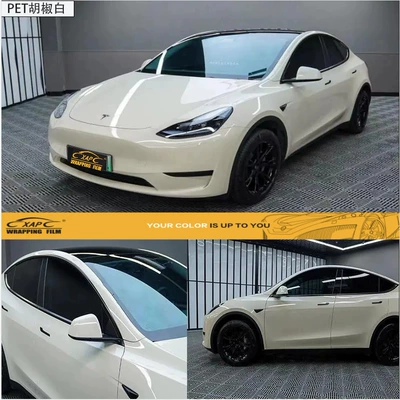 Protective Film Full Car Stickers, Automotive Film - white-pet-pepper-white-152x18-m