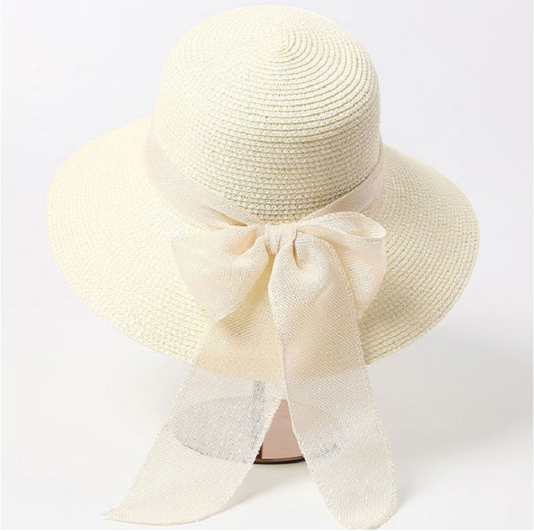 Women's Vintage Style Sweet Solid Color Flat Eaves Sun Hat display picture 3