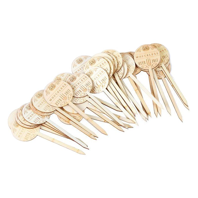 Деревянный одноразовый стержень для перемешивания кофе Деревянный стержень для перемешивания с круглой головкой Одноразовый стержень для перемешивания чая с молоком и напитков для печати