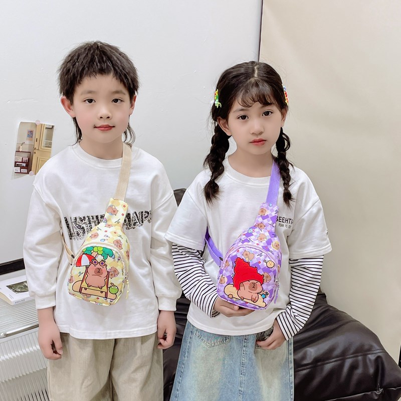 Carpibala bolso de pecho para niños 2025 nuevo caricatura lindas niñas mochila bolso de bebé de estilo extranjero niño mochila