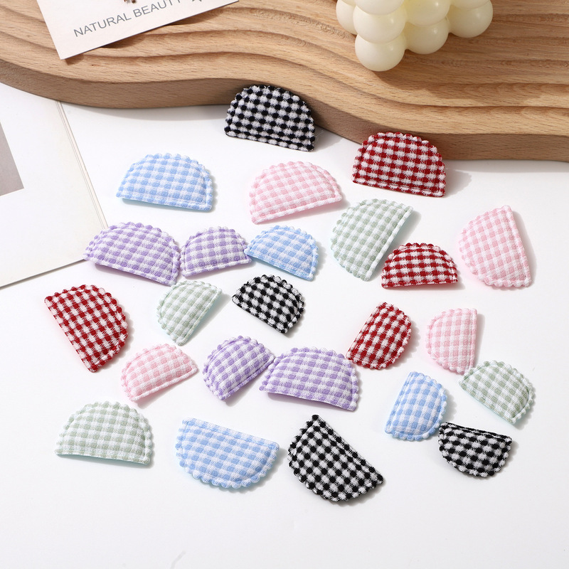 Creative Baby Lace Plaid Bib Cotton Doll DIY Saliva Towel Cute Accessories Baby Clothes Dress up Small Accessories