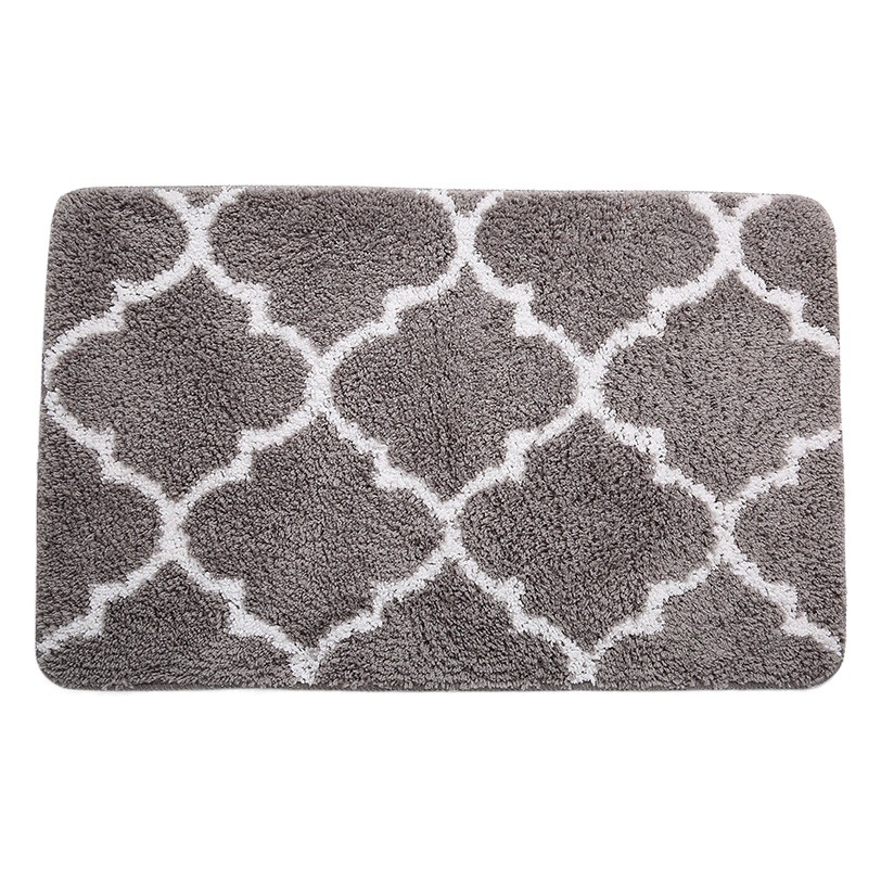 Alfombra de piso de baño transfronteriza Puerta de baño absorbente alfombra antideslizante alfombra doméstica alfombra de poliéster en stock