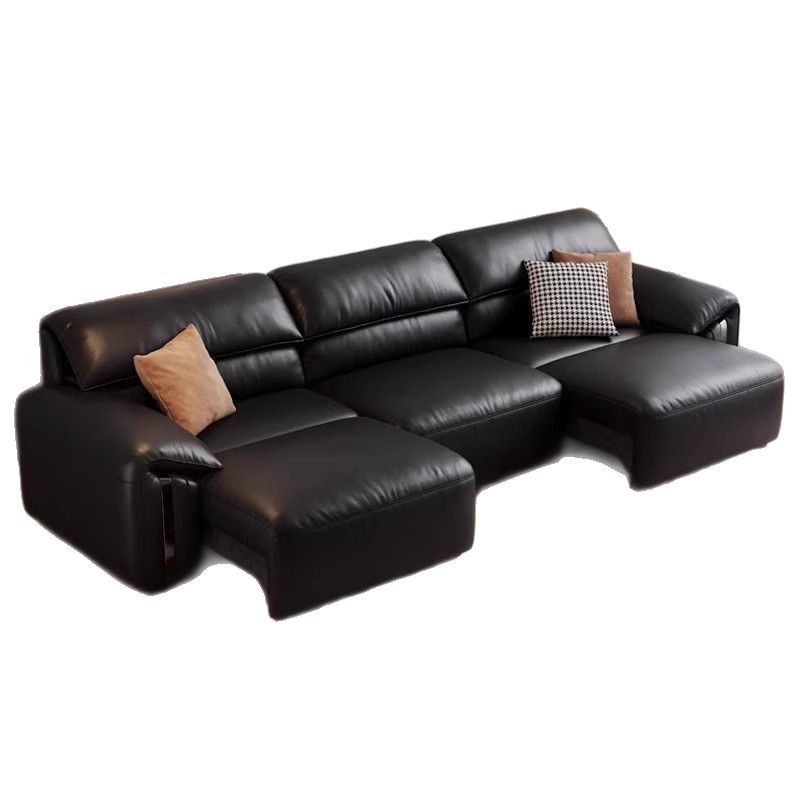 Italiano minimalista cero contra la pared sofá eléctrico de cuero plegable multifuncional de doble uso de orejas de elefante sofá cama