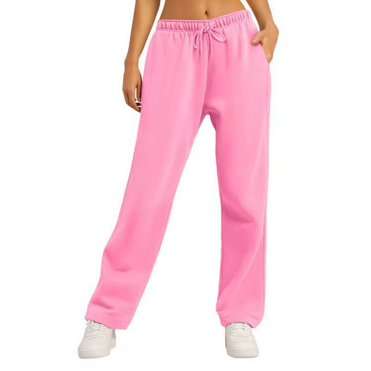 Флисовые брюки для мужчин и женщин для отдыха, европейский стиль, городской стиль, оверсайз, свободный прямой силуэт