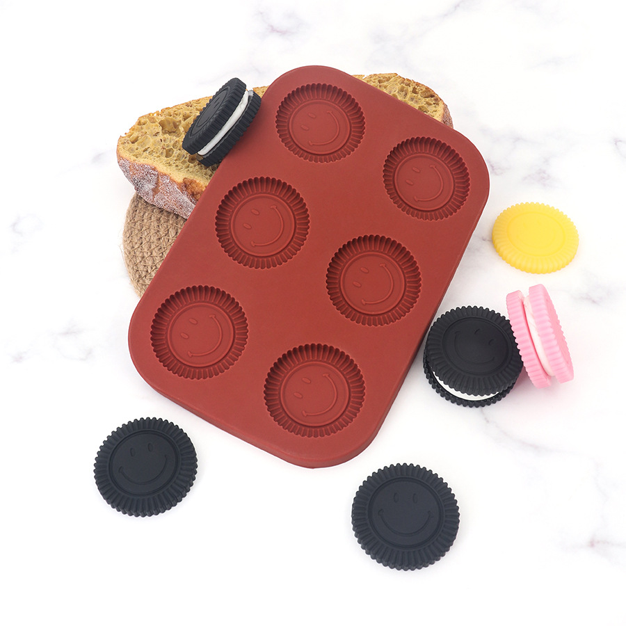 Spot cara sonriente molde de galleta sándwich molde de chocolate girasol molde de pastel doméstico utensilios para hornear tostadas bricolaje image 4