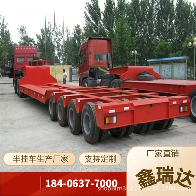 Low-Bed Flatbed Semi-Trailer for Ağır yük qoşquları