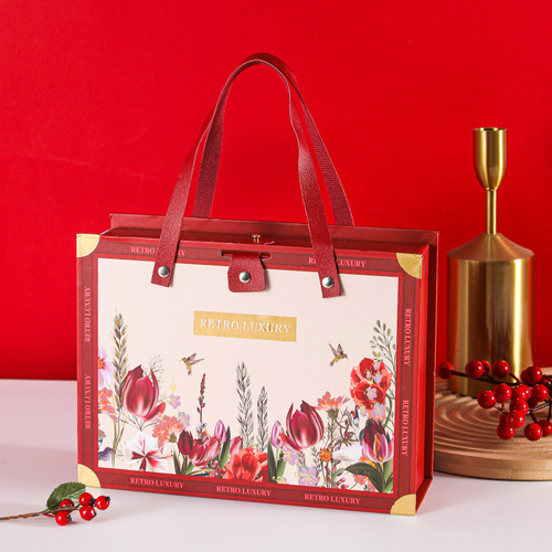 Wedding 2024 New Style Candy Box Gift Box Handheld Empty Box Bridal Party Handbag Gift Box Candy Box