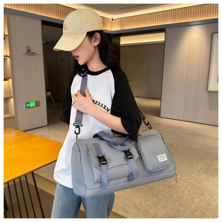 Travel bag Premium sense women's large-capacity sports bag Fitness bag Luggage bag Water-proof shoulder bag_voghion.com