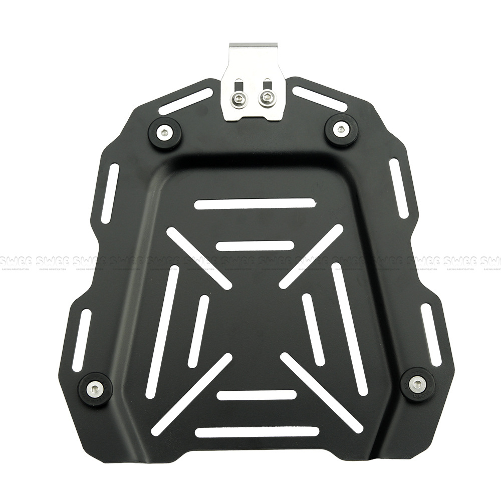 New all black field embossed 45L motorcycle ABS plastic tail box large trunk quick release motorcycle tail box