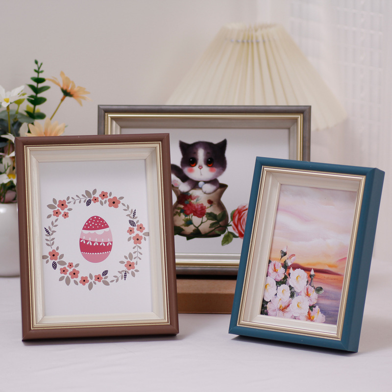 Factory wholesale wedding photo wall frame 5 inch 6781012 inch plastic table ornaments Nordic photo frame photo