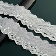 Source factory goods, cherry blossom dot European and Korean children's clothing Barbie dress edge cuffs DIY single-sided cotton lace edge