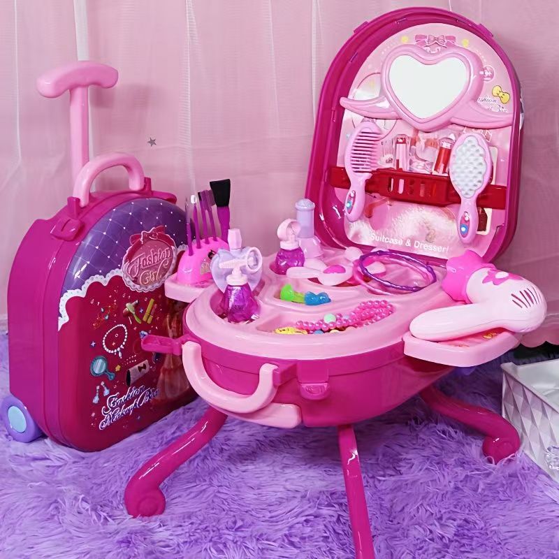 Children's Play House Dressing Table Toys Wholesale Girls Kindergarten Suitcase Birthday Gifts Gifts Cross-Border Toys Children's Play House Dressing Table Toys Wholesale Girls Kindergarten Suitcase Birthday Gifts Gifts Cross-Border Toys