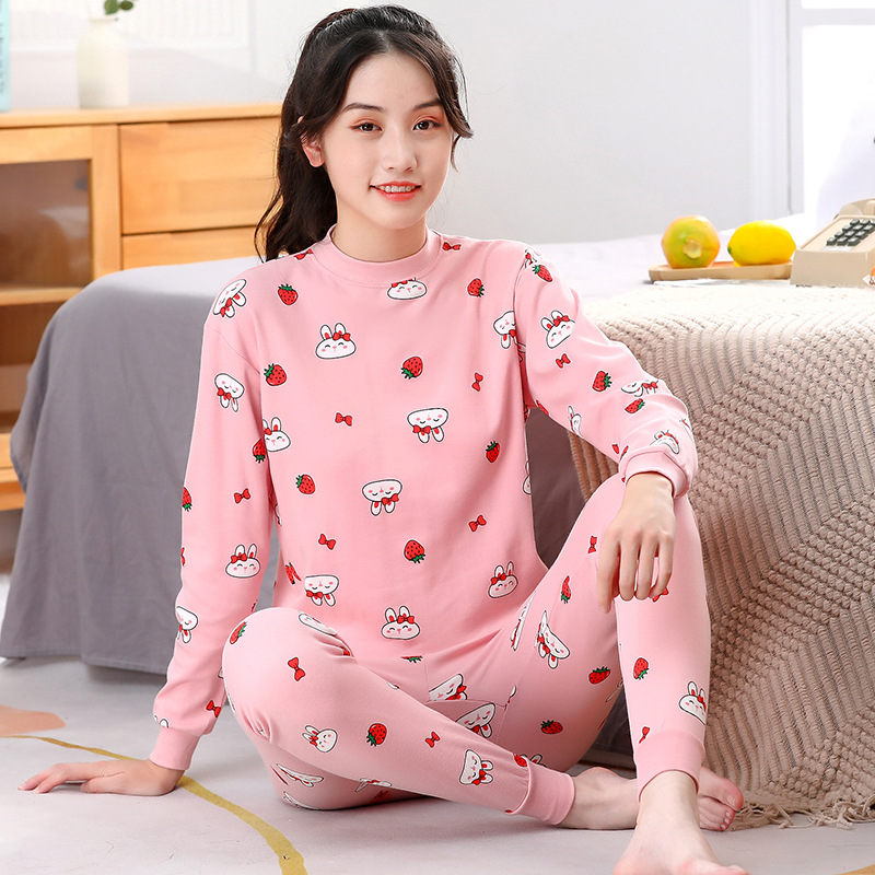 Bzj pantalones de otoño - conejo de fresa de cuello Medio