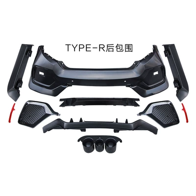 Face Grille Bumper Kit, Big Surrounded - set-honda-civic-typer-rear-bumper-without-paint