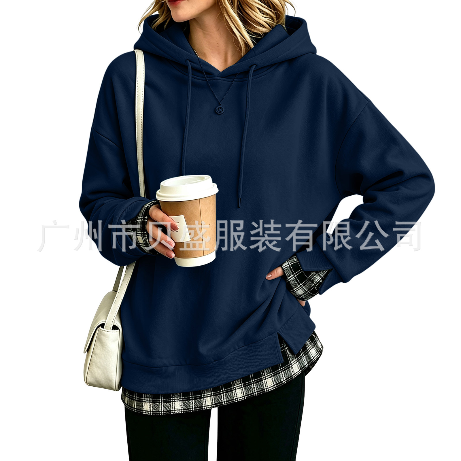 2026欧美独立站跨境亚马逊新款女士休闲宽松连帽上衣长袖卫衣