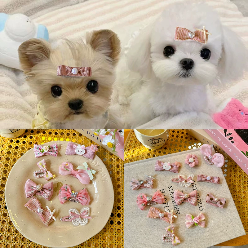 Оптовая продажа с фабрики оригинальные мальтийские заколки для волос, которые не повреждают волосы, заколки для волос для собак, аксессуары для волос Teddy Yorkshire