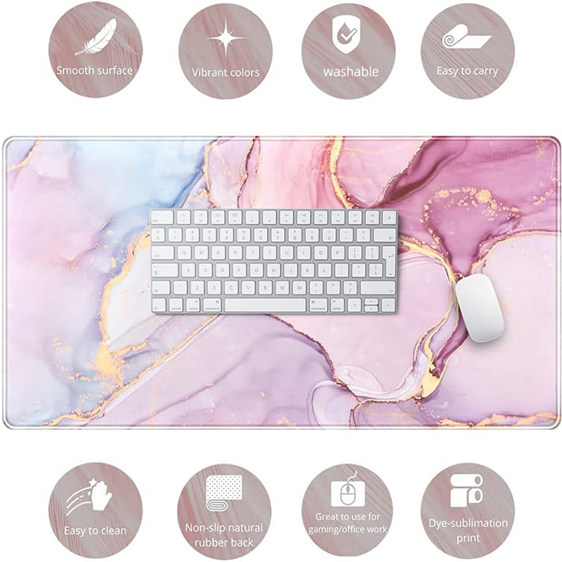 Alfombrilla de ratón con diseño de mármol estilo nórdico, antideslizante, ideal para oficina o escritorio