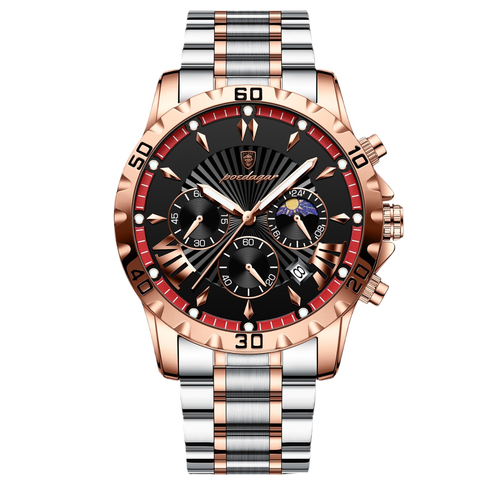 Marca suiza multifuncional nuevo reloj para hombre reloj deportivo impermeable transmisión en vivo comercio exterior estilo explosivo entrega de una pieza