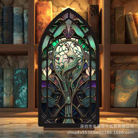 跨境新款BookNook木质艺术风书立书架装饰家居桌面摆件读者礼物