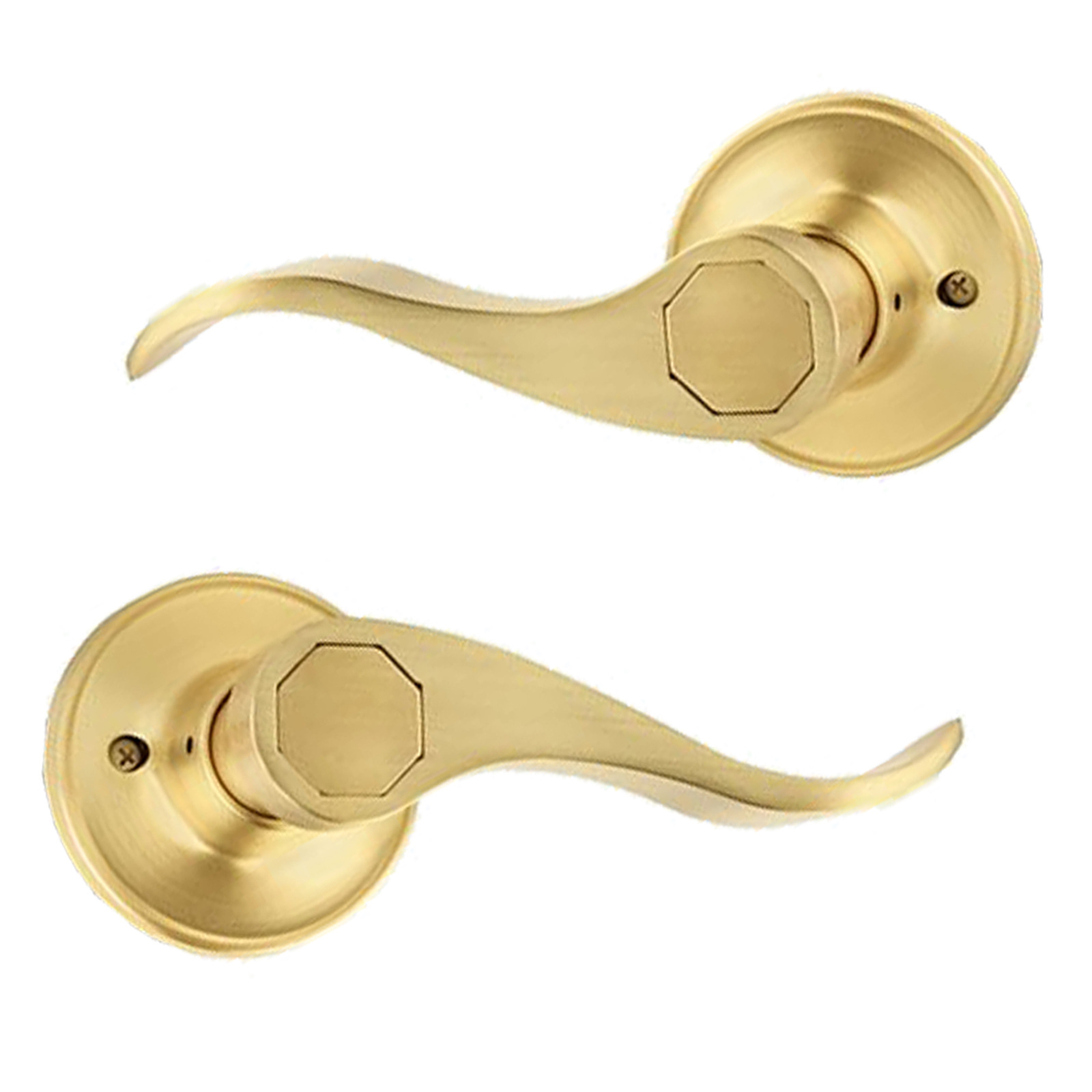 단면 페이크 잠금 기능 샌드 골드 더미 새틴 황동