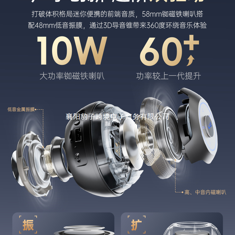 索爱s35蓝牙音响无线小型高音质车载小音箱迷你便携式低音炮新款