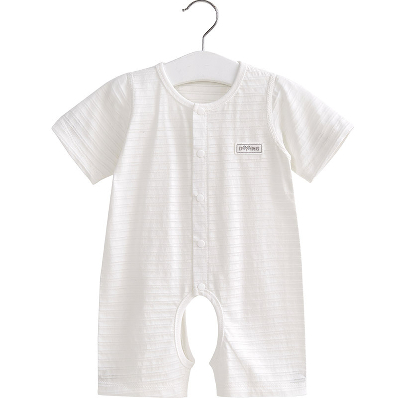 Bebé mono verano delgada recién nacido Ropa aire acondicionado entrepierna abierta mameluco manga corta masculina y femenina Bebé Ropa de verano
