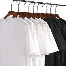 2025男士重磅大码宽松纯棉T恤宽松短袖纯色情侣体恤男士T恤短袖