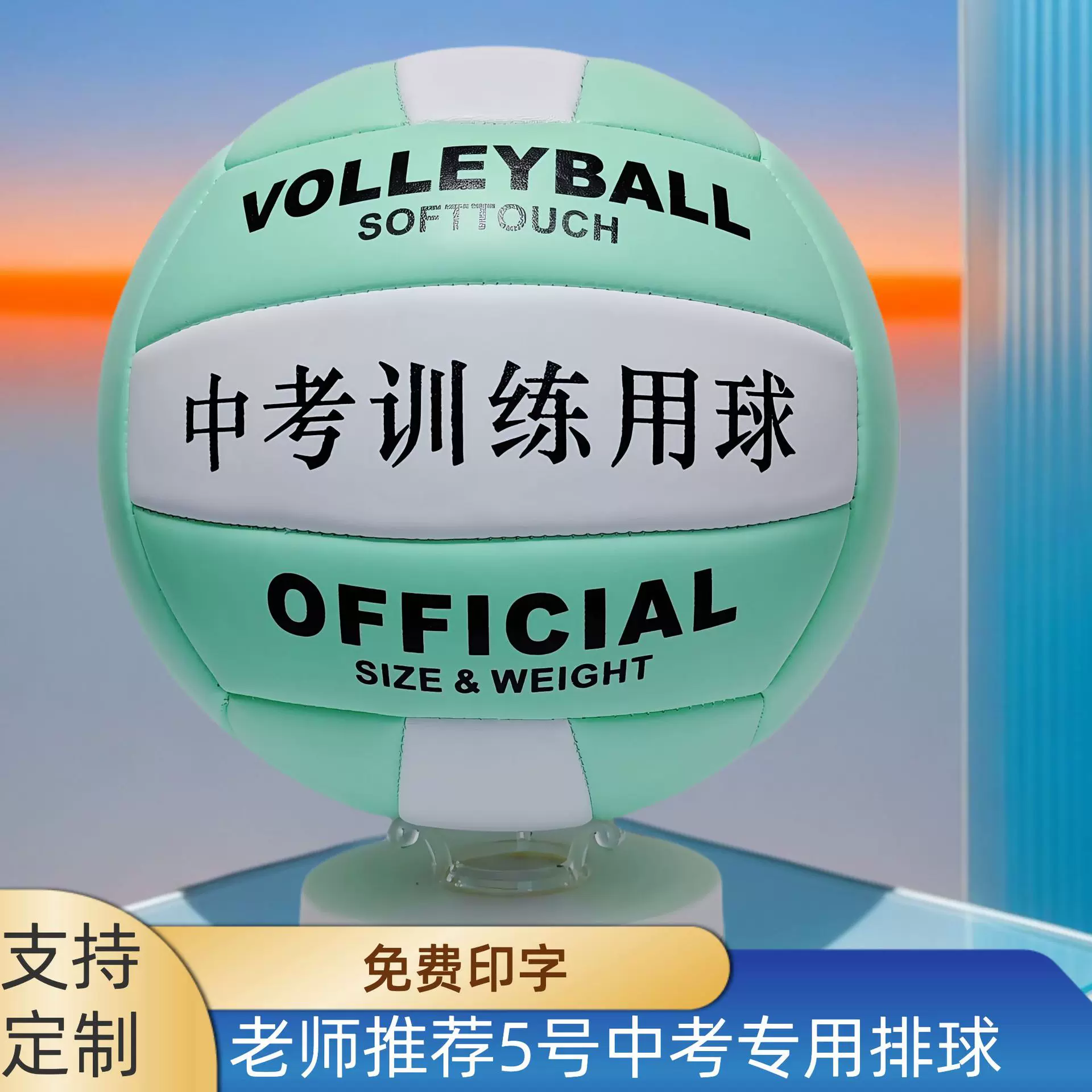 厂家批发排球5号成人比赛充气排球4小学生训练用机缝排球中考专用