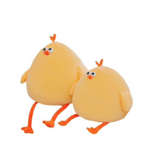 Dundun Rooster Plush Toy, Cute and Adorable Yellow Chicken, Huggable Comfort Pillow, Bedtime Companion Stuffed Animal Gift
