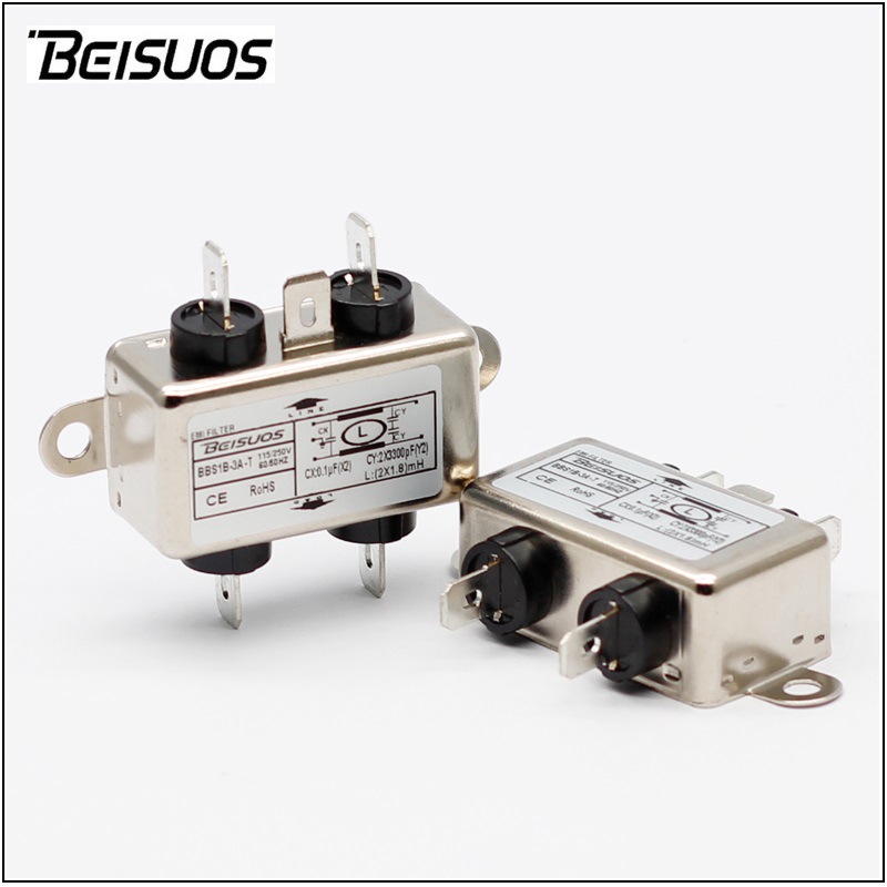 EMI抗干扰电源滤波器无源射频低通滤波焊片插件式单相交流净化器