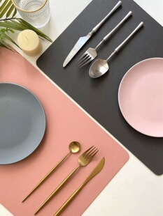 Double-layer Leather Table Mat Nordic Heat-proof Placemat In