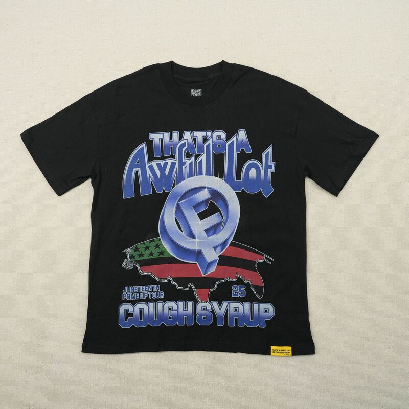 Long-Term Collaboration with That's a Awful Lot of Cough American Fashion Brand Letter Print Casual Short-Sleeve T-Shirt Long-Term Collaboration with That's a Awful Lot of Cough American Fashion Brand Letter Print Casual Short-Sleeve T-Shirt