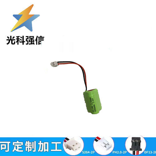 2/3AAA800mAh3.6V带插头2.54头镍氢强光手电筒仪器仪表充电电池组