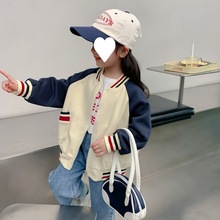 女童棒球服外套春秋季2024新款网红时髦春款女孩宝宝儿童春装衣服