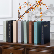 亚麻可打开假书收纳盒跨境装饰书拍照道具书软装仿真书储物盒工厂