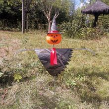 Halloween Scarecrow新品万圣节南瓜头稻草人地桩布置摆件道具