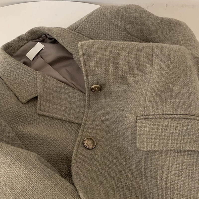 Классический пиджак для подростков в стиле Chanel, с увеличенной толщиной, текстурная отделка
