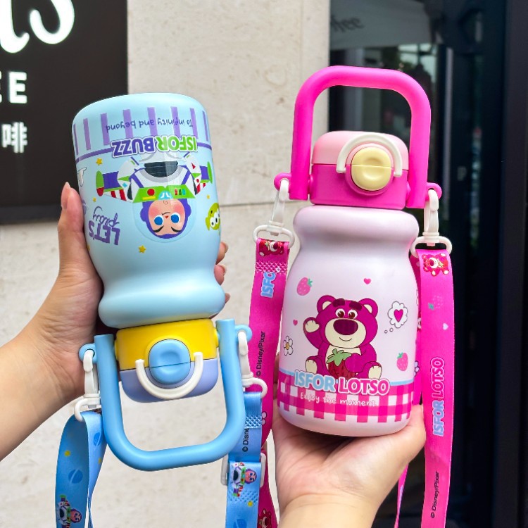 Toy Story portable taza de agua para niños doble taza de agua portátil de alto valor de visualización de los estudiantes de acero inoxidable 316