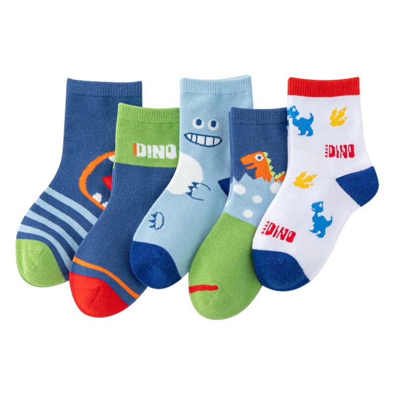 2023 calcetines de otoño e invierno PARA NIÑOS Calcetines de bebé de dibujos animados para niños y niñas calcetines para niños medianos y grandes calcetines de estudiante de algodón de color sólido al por mayor