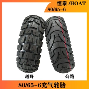Hengtai HOAT Elektrikli Skuter şini 80/65-6, daxili kamera 10 düym, off-road