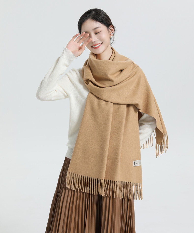 Wool Cashmere Scarf For Women And Men Winter Warm Shawl_voghion.com